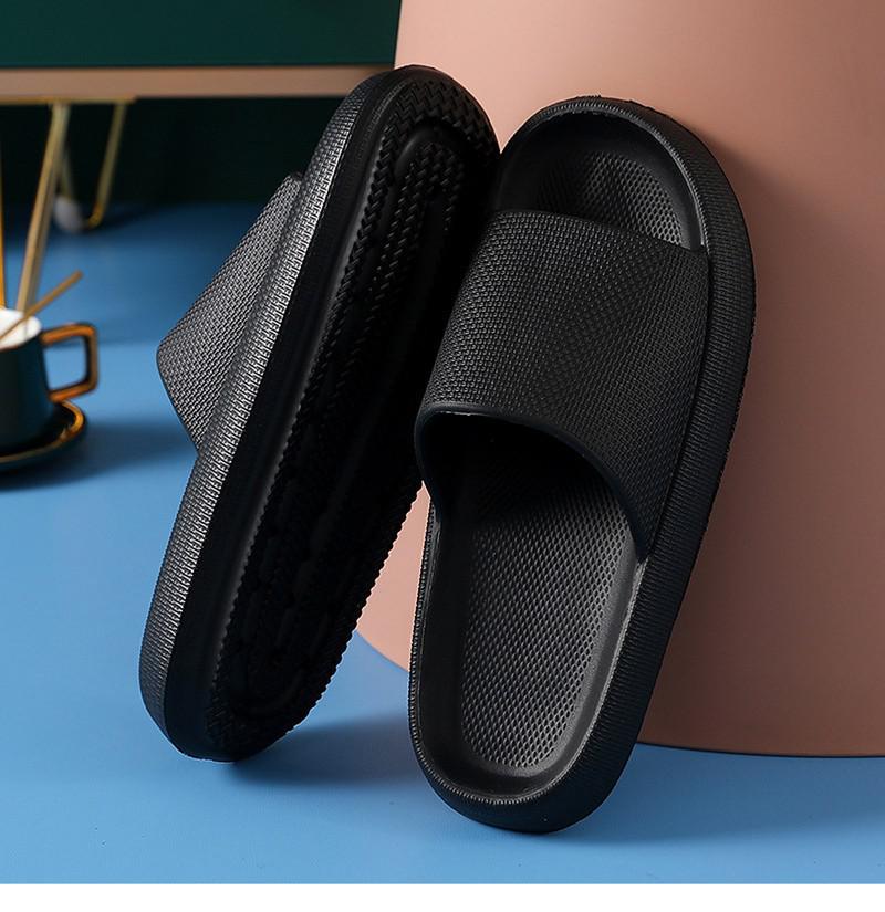 Women Men Slippers Thick Heel Sandals Ladies Couple Summer Eva Light Weight Shoes Home Indoor Flip Flops Bothe Slides Beach