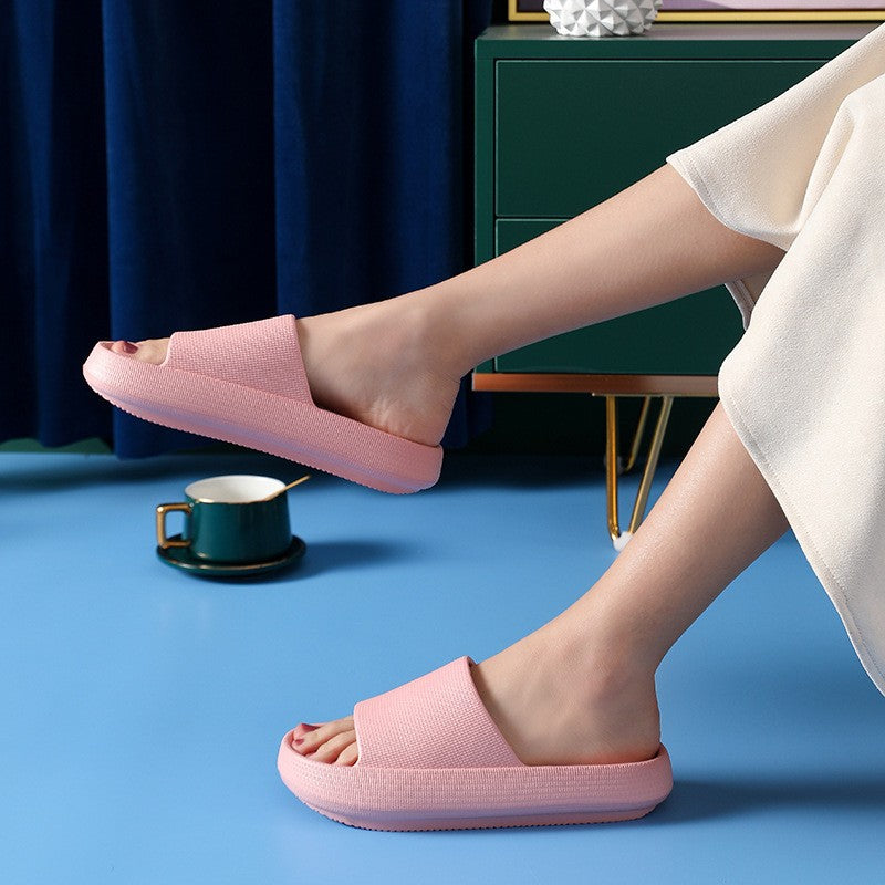 Women Men Slippers Thick Heel Sandals Ladies Couple Summer Eva Light Weight Shoes Home Indoor Flip Flops Bothe Slides Beach